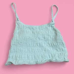 La Hearts Light Blue Textured Camisole